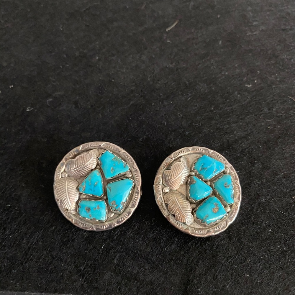 Vintage Penketewa Silver and Turquoise Esrrings